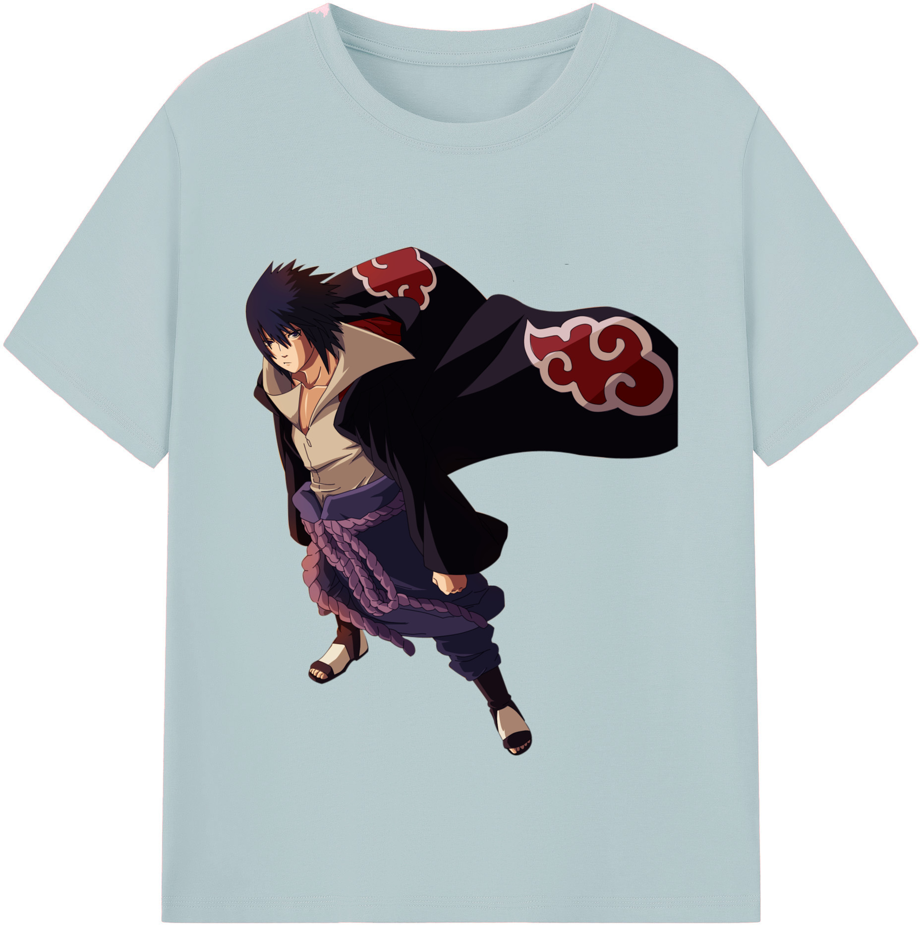 （画像用） NARUTO -ナルト- うちは サスケ Uchiha Sasuke 綿100％半袖Tシャツ（フロントプリント）